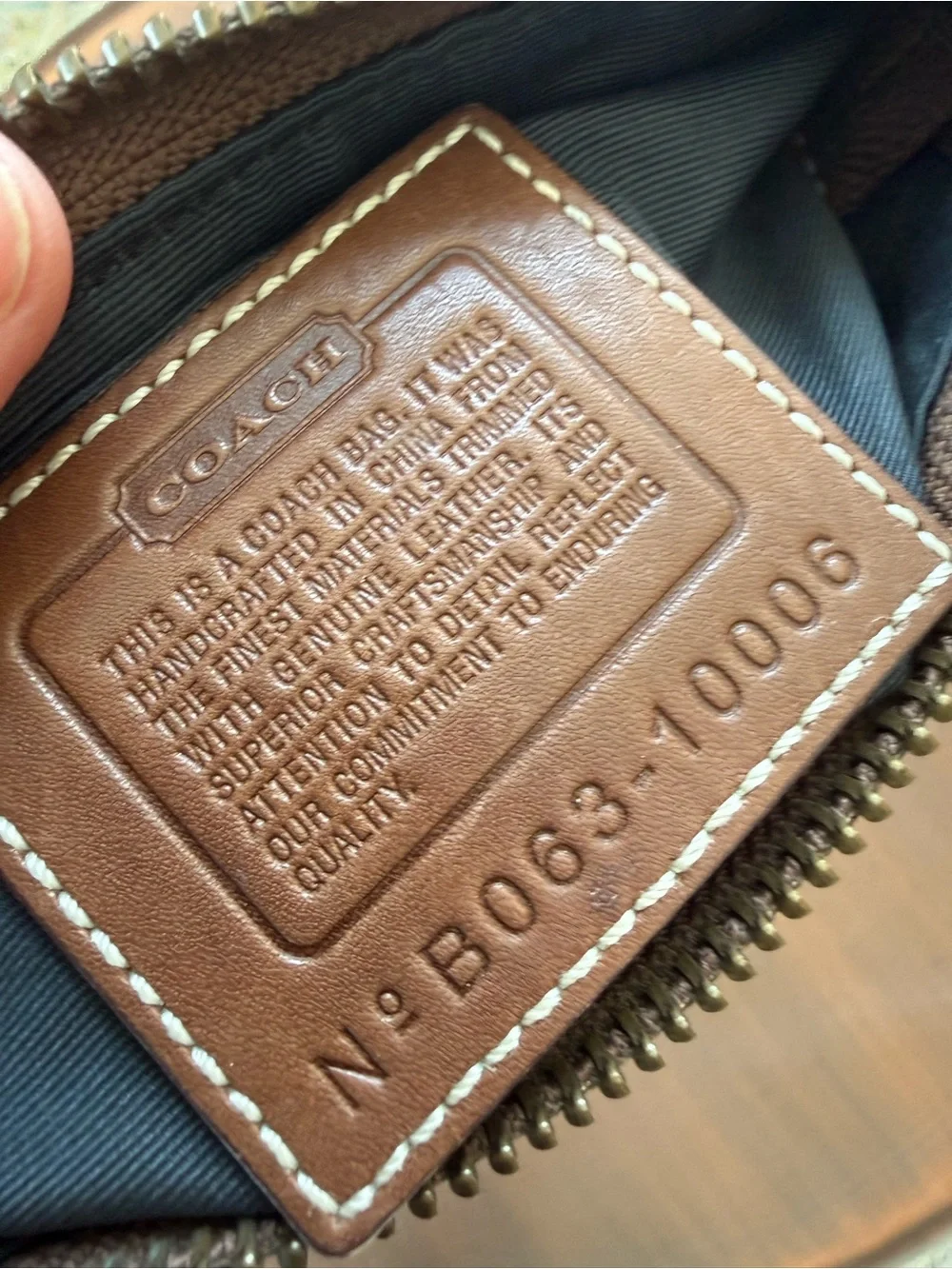 Coach Patchwork Crossbody Bag - Blue & Tan Y2K